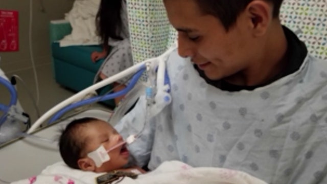 Family says baby cut from mom's womb breathed on his own without help from machine