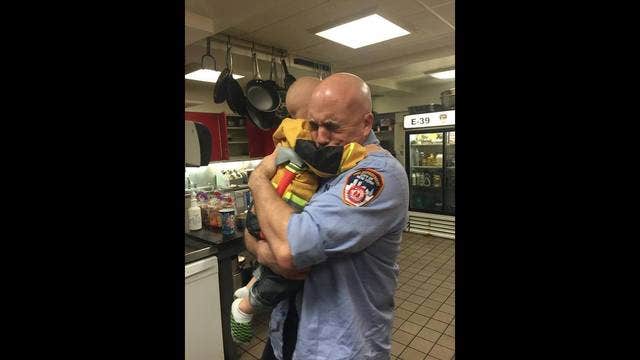 NYC Firefighters welcome boy battling stage IV cancer
