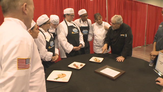 High school culinary arts students compete at Hospitality Expo
