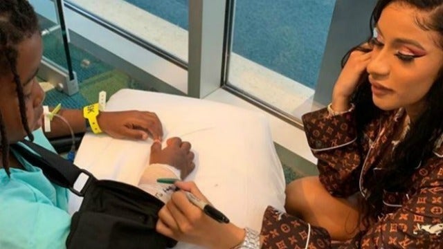Cardi B visits CHOA, signs patient's cast