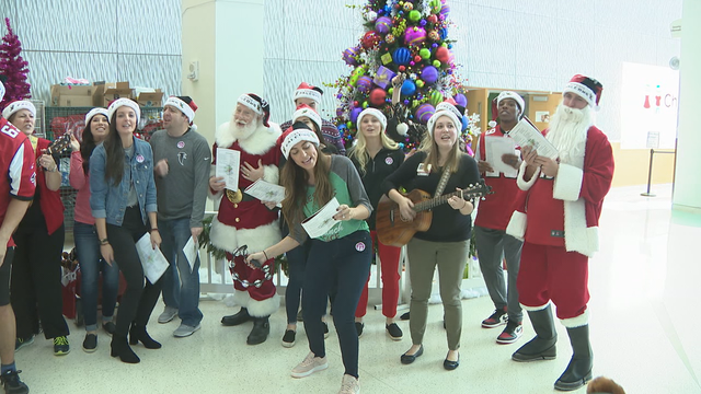 The Atlanta Falcons go all out to spread Christmas cheer