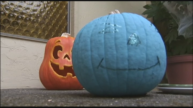 Why are some pumpkins teal this Halloween?
