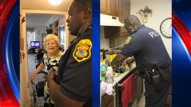 Giddy grandmother received hurricane supplies from police
