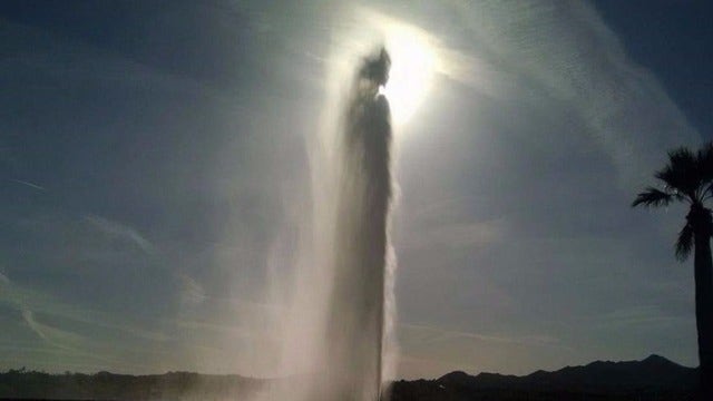 Fountain takes shape of Jesus Christ on Easter Sunday