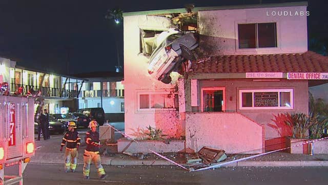 Driver high on narcotics crashes into second story dental offices