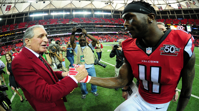 Falcons owner Arthur Blank talks Julio Jones contract, NFL national anthem controversy