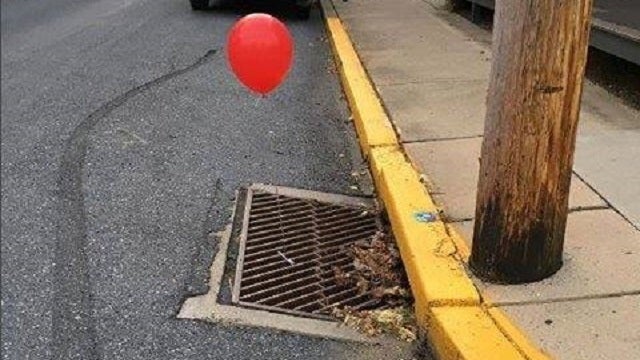 Lancaster County 'terrified' by red 'It' balloons tied to grates