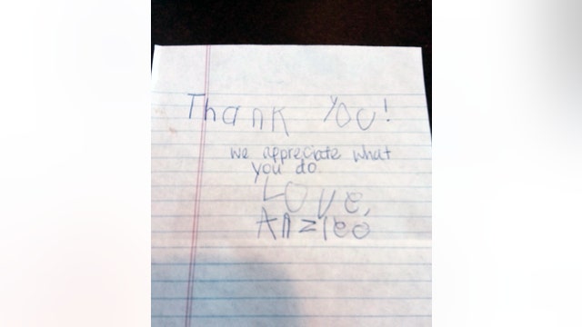 Trooper Gets Note from Little Girl