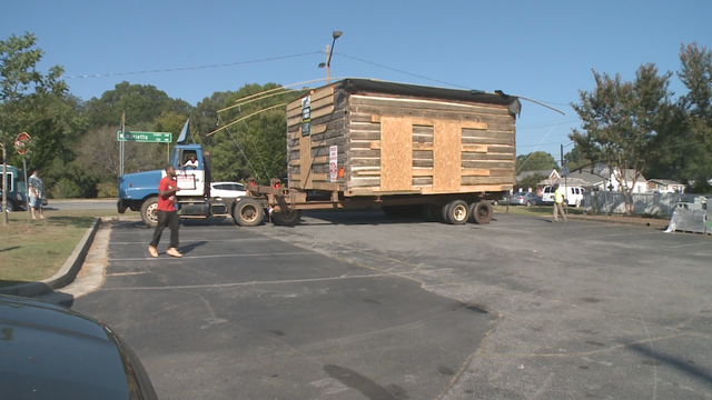 1830s cabin moved to museum in Marietta