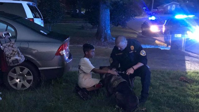 Georgia officers pray with 9-year-old boy with brain cancer