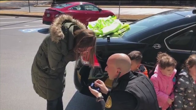 WATCH: Duluth police officer proposes during school visit