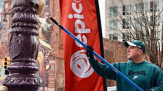 Pole Patrol out in full force ahead of Super Bowl