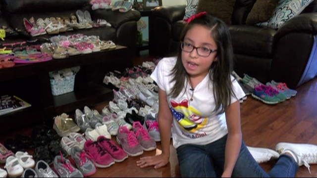 Georgia girl donates shoes to Hurricane Harvey victims