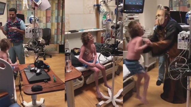 Doctor dressed like Chewbacca tells boy he's getting a new heart