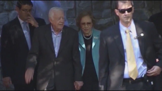 Jimmy and Rosalynn Carter celebrate 73rd anniversary