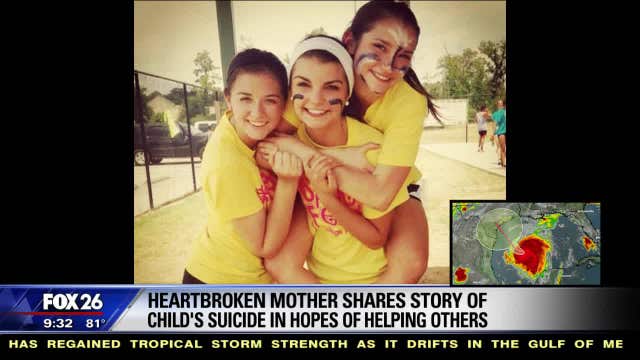 Heartbroken Woodlands mom opens up about daughter's suicide