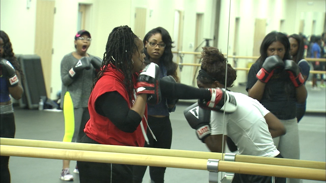 Fighting through stress of school through boxing