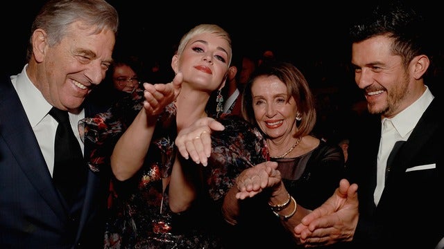 Nancy Pelosi recreates 'sarcastic' clap with Katy Perry and Orlando Bloom at LA gala