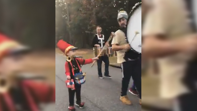 4-year-old Cartersville boy gets amazing marching band surprise