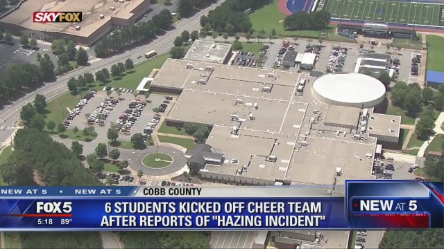 Six students removed from cheer squad over hazing