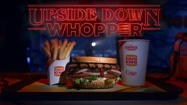 Burger King is literally selling 'Upside Down Whoppers' in honor of 'Stranger Things'