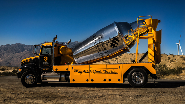 A giant, cocktail-mixing truck will be serving up whiskey drinks in Orlando