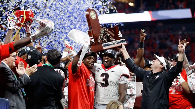 Georgia wins SEC title 28-7 over Auburn