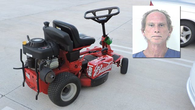 Florida man charged with DUI while riding lawn mower