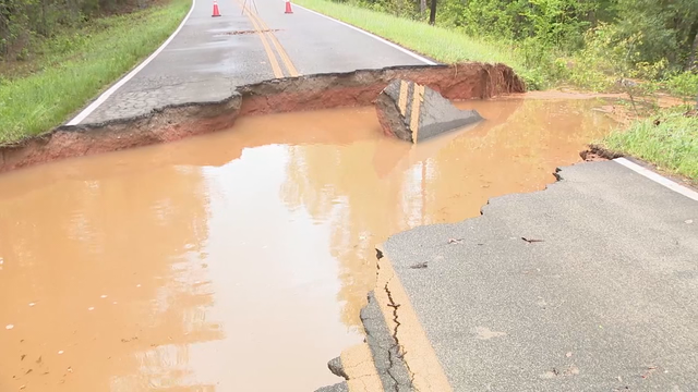 Roads closed due to flooding damage in Troup County
