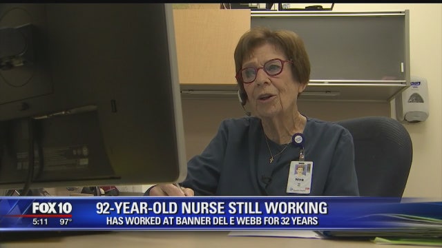 92-year-old nurse still in the workforce; has no plans of retirement