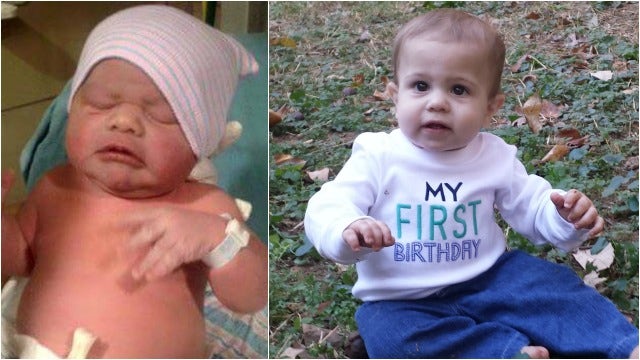 Paulding County baby born on side of road turns 1