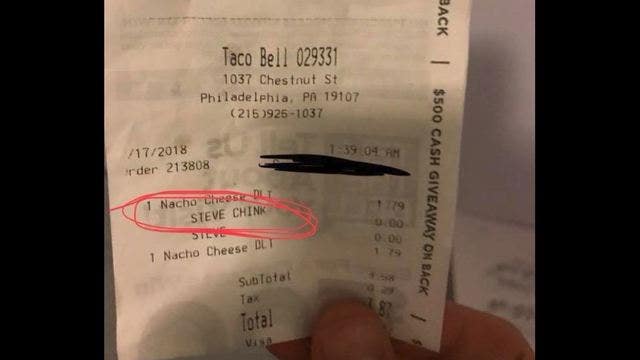 Taco Bell employee allegedly berates Asian customer with racial slur on receipt