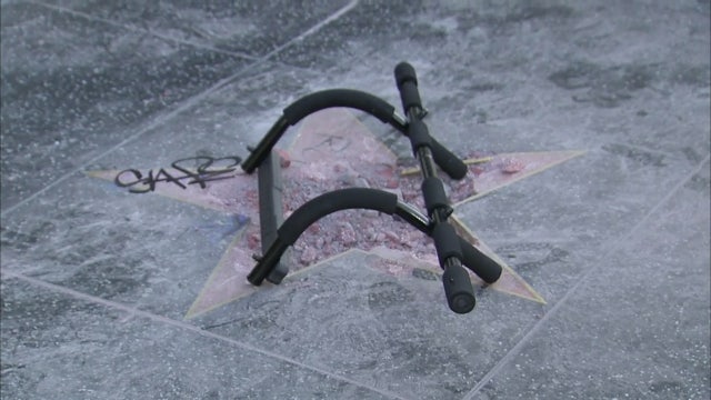 Trump star on Hollywood Walk of Fame destroyed again