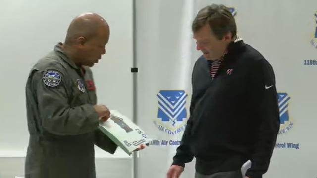 Kirby Smart visits Robins Air Force Base