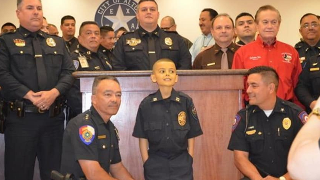 Texas police dept. names 9-year-old boy with liver cancer its honorary captain