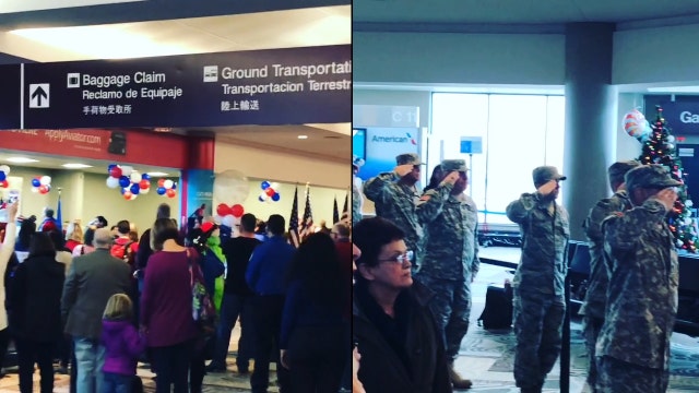 Nashville airport travelers stop to sing national anthem for children of fallen service members