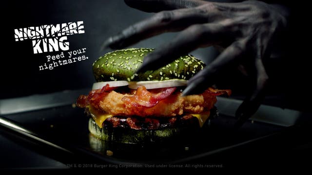 Burger King debuts green ‘nightmare' cheeseburger with beef and chicken for Halloween