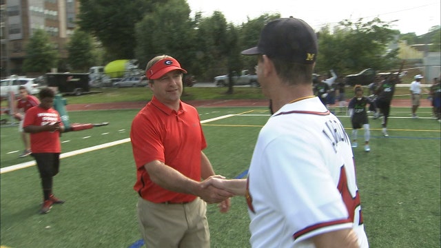 Michigan's Jim Harbaugh, UGA's Kirby Smart host satellite football camp
