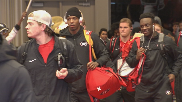 Georgia and Alabama arrive in Atlanta, home away from home