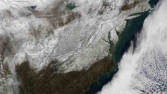 Aftermath of Blizzard Seen from Space