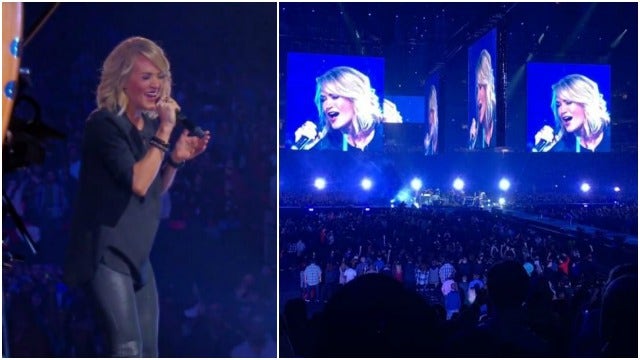 Carrie Underwood gives surprise show at Christian conference