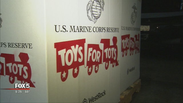 Group has fun way of donating to Toys For Tots