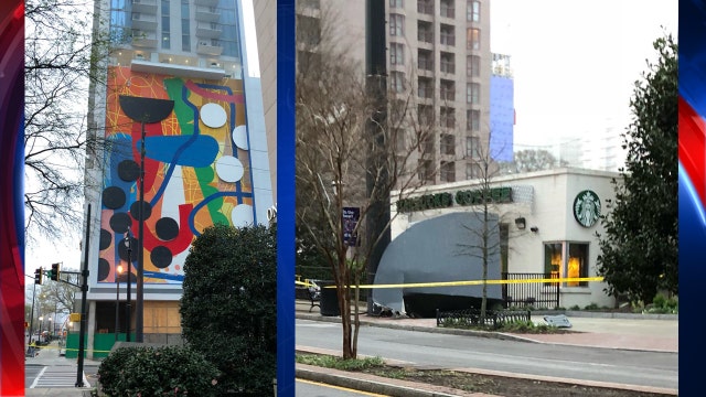 Decorative circle crashes down on Atlanta street after storm