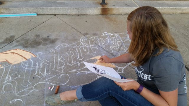 Annual chalk art festival celebrates 'Old Masters'