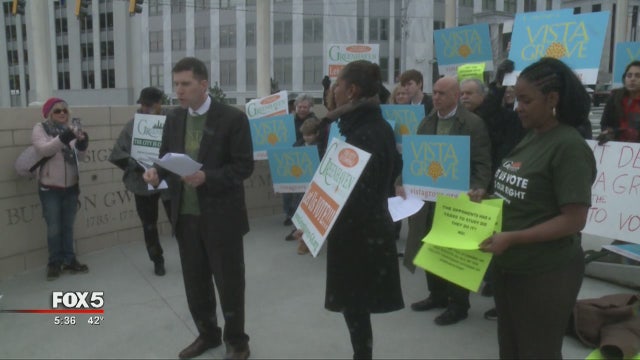 Demonstrators show support for proposed cities in DeKalb County