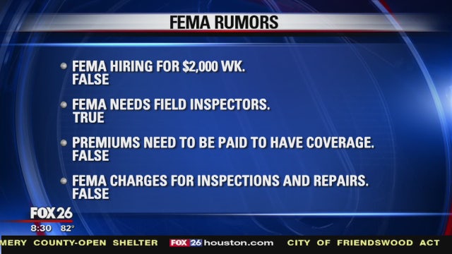 False FEMA information circulating on the internet
