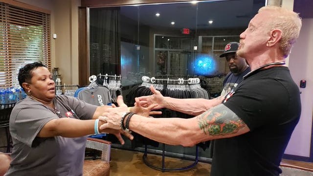 Wrestling legend tackles obesity through yoga