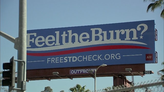 'Feel The Burn' or 'Feel The Bern' STD billboard mirrors Sanders campaign