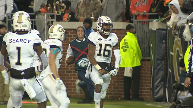 Marshall leads Georgia Tech past fumble-prone Miami, 27-21