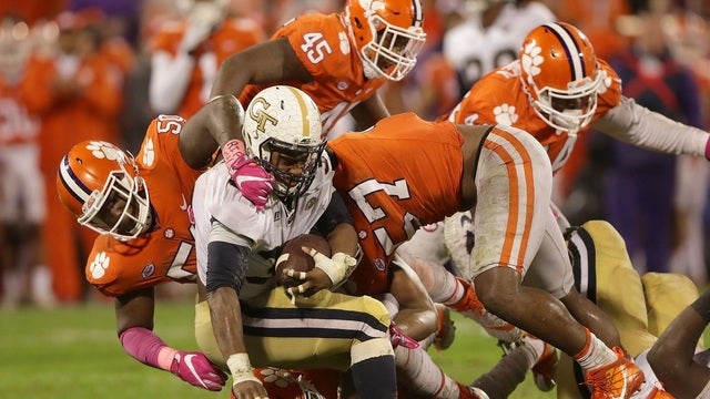 Bounce back: No. 7 Clemson, Bryant rebound for 24-10 victory